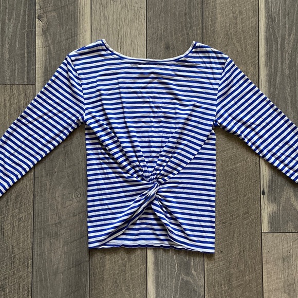 J. Crew Striped Twist Back Top - Picture 6 of 12